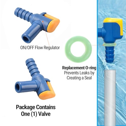 Replacement Bite Valve Mouthpiece with Shutoff Valve - Blue