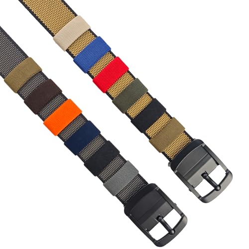 11 Pcs Thickening Elastic Belt Keepers - Nylon Strap Organizers - Wolf Brown
