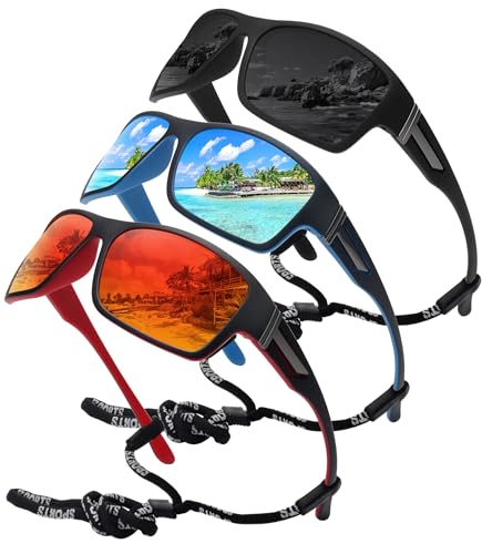 Polarized Sports Sunglasses for Men & Women - Unbreakable Frame, UV Protection