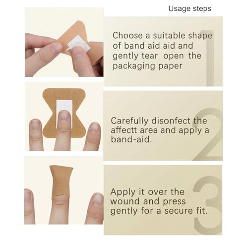 Cohortstar 120PCS Assorted Waterproof Bandages Skin First Aid Pack for Cuts & Scrapes