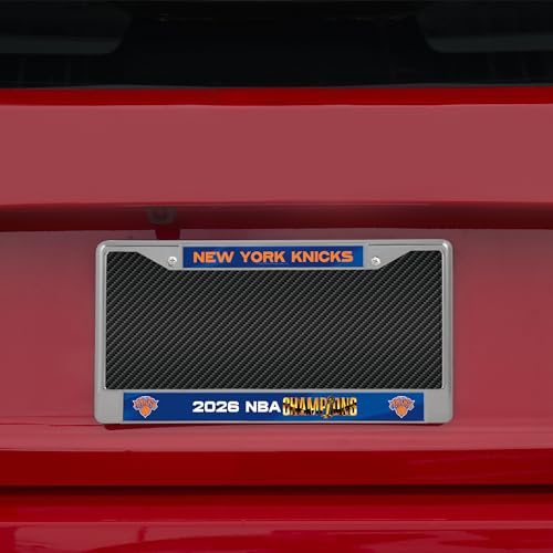 New York Knicks 2026 NBA Champions Chrome License Plate Frame - 12" x 6"
