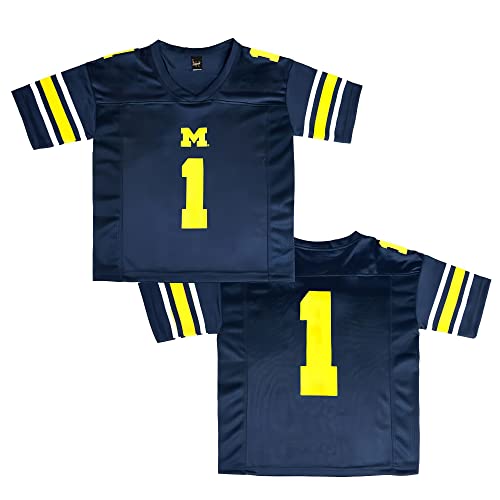 Little King NCAA Infant Touchdown Pass Team Football Jersey Michigan Wolverines Navy 18 Months