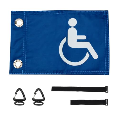 Golf Cart Flag with Straps - Medium Size Double-Sided Design for Golf Courses