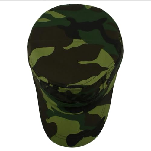 Adjustable Camo White Cadet Army Cap - Unisex Military Hat