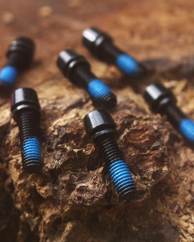 Bike Stem Bolts M5x18mm - Allen Tapered Steel with Washer - Black
