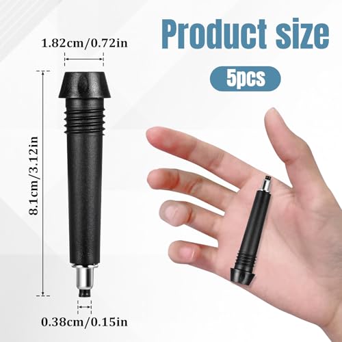 5 Pack Hiking Pole Tips - Durable Carbide Replacement Tips for Trekking Poles