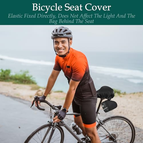 Waterproof Bike Seat Covers - 2 Pack Elastic Bicycle Saddle Protectors