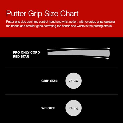 Pro Only Cord Golf Grip - Red Star Pistol Design