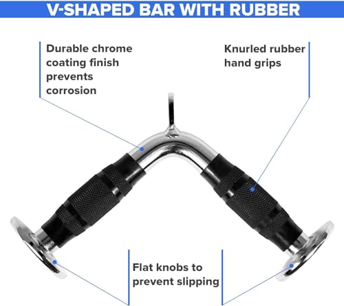 V Bar Cable Machine Attachment for Tricep & Lat Workouts