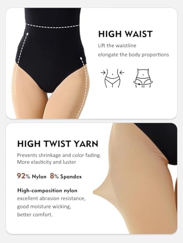 Convertible Ballet Dance Tights for Girls & Women - White, Large-X-Large