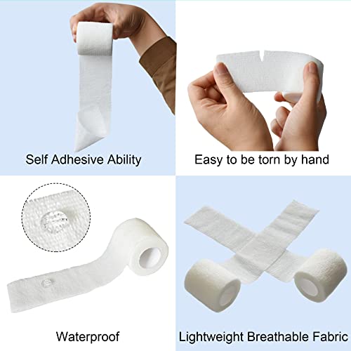10 Pack Self-Adherent Elastic Bandage Wrap - White