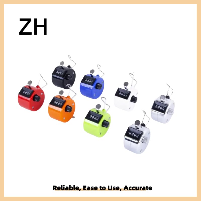 4-Digit Mechanical Hand Tally Counter - Manual Clicker for Golf - Black