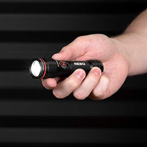 NEBO Redline Flex Light | 450 Lumens, Flashlight Powered by Rechargeable & Disposable Batteries, Durable & Water Resistant, Bright Light for Camping & EDC, Includes Charging Cable