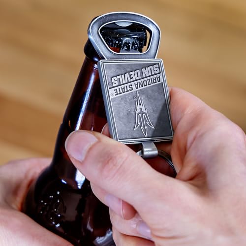 NCAA Pewter Bottle Opener Keychain - Arizona State Sun Devils