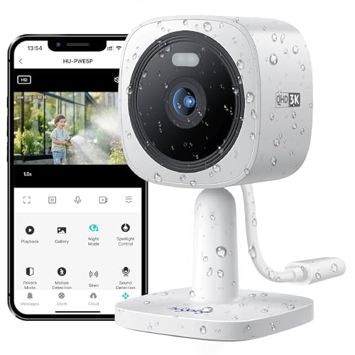 Hugolog 3K 5MP Outdoor Indoor Security Cameras for Home Security, Home Camera with Starlight Color Night Vision,Built-in Spotlight,Motion Detection,2-Way Talk,US Cloud & Local Storage,Works with Alexa