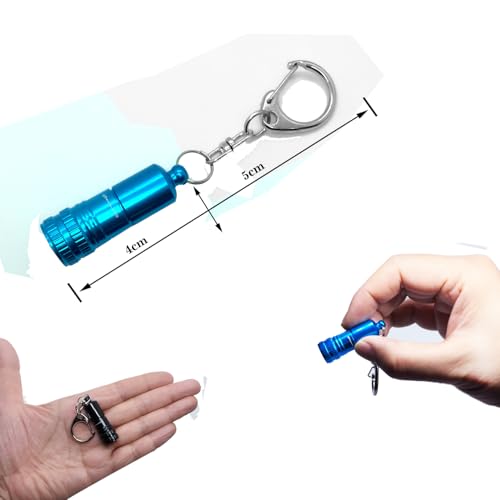 Mini Keychain Flashlight Set - 6 Colors, Compact Aluminum Torches