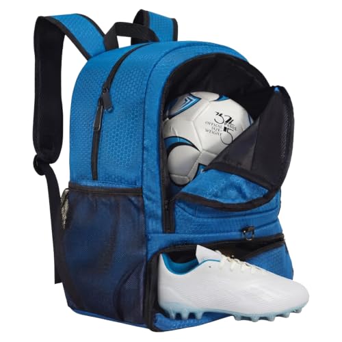 Rudmox Soccer & Basketball Backpack 30L Sports Equipment Bag with Shoes Compartment
