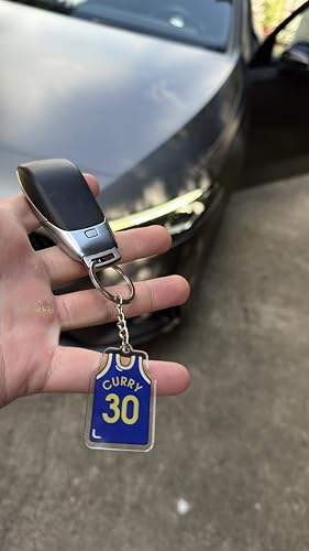 Basketball Player Keychain - Stephen Curry Blue Jersey Collectible