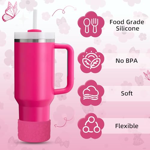 Vivid Violet Flower Gradient Silicone Boot for Stanley Tumblers