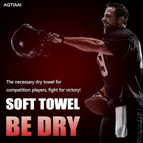 Cotton White Football Towel Quarterback - Hand Towels with Hook and