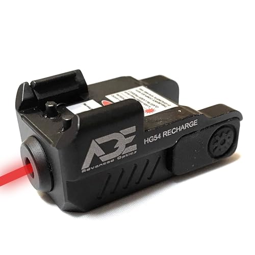 Rechargeable Red Laser Sight with Strobe for Handgun - Fits Springfield Hellcat OSP/PRO, Micro 9mm Rail Mount