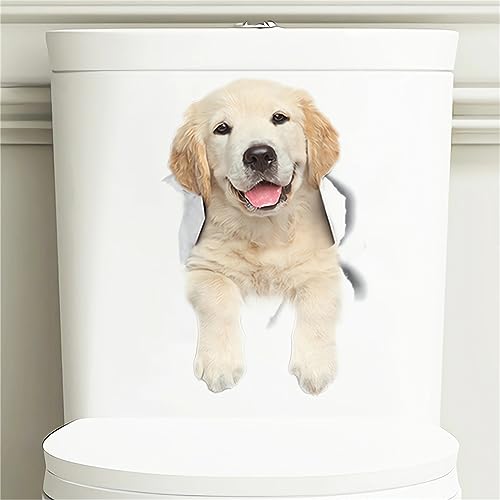 Little Dog 3D Wall Stickers£¬ sacinora Cute Puppy Animal DIY Wall Decals Removable Vinyl Peel and Stick for Kids Baby Nursery Living Room Bedroom Bathroom Toilet Furniture Wall D?cor
