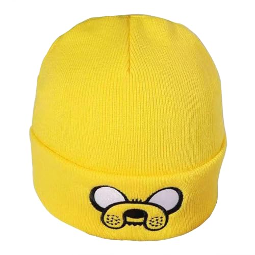 Yellow Beanie for Men and Women - Embroidered Winter Skull Cap