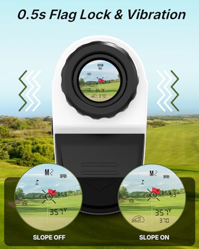 Golf Rangefinder with Slope - 1200 Yards, Magnetic Strap, 6X Magnification