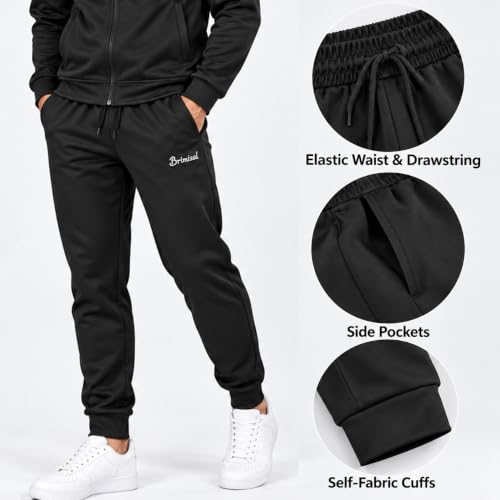Men's 2-Piece Tracksuits Sweatsuits Jogging Sets for Men - Brimisal