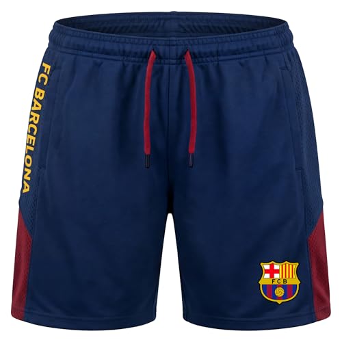 FC Barcelona Soccer Shorts for Men - Medium, Navy