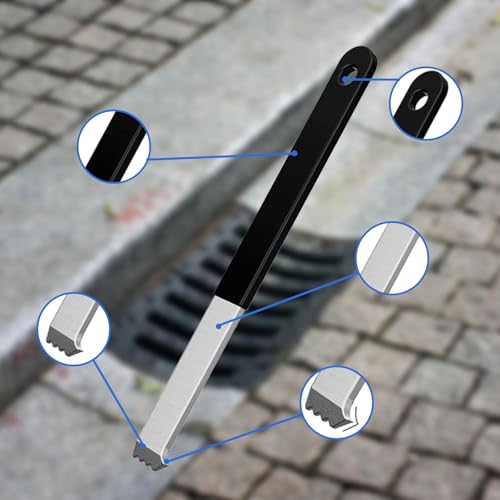 2-Pack Paver Removal Tool Set - Heavy-Duty Paver Puller Tool with Micro-Tooth Design & Dual Gripper Slots, 4mm Thick Steel Construction for Effortless Patio, Lawn, and Garden Paver Brick Removal