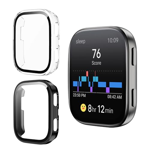 Amazfit Bip 6 Case with Tempered Glass Protector - Clear 1