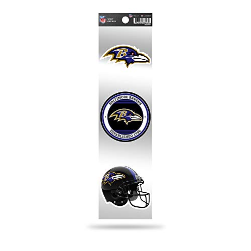Baltimore Ravens NFL Retro Decal Set - 3 Durable Stickers