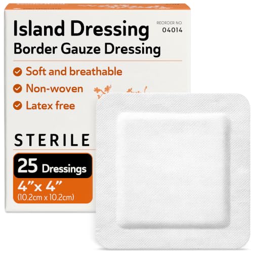 4x4 Bordered Gauze Island Dressing - 25 Wound Bandages