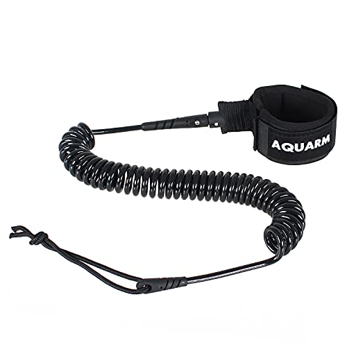 11ft Coiled Paddle Board Leash for Surfing & SUP Safety