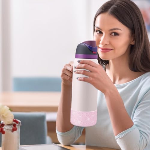 BKBY Glitter Silicone Bottle Boot for Owala 32oz Water Bottle - Pale Pink Translucent