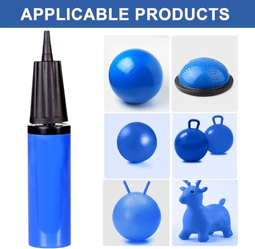 Exercise Ball Pump with 10 Plugs & 2 Removers - Blue