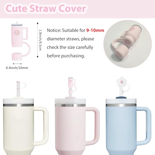 Rose Quartz Stanley Cup Accessories Set - 9 Pieces