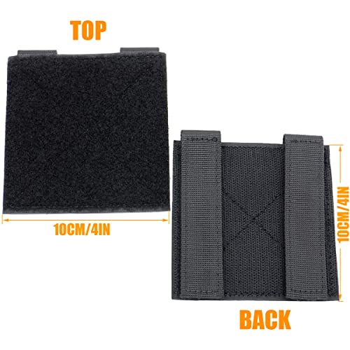 LytHarvest Black 2-Pack Tactical Hook and Loop Molle Panel 4x4 Inches for Badges