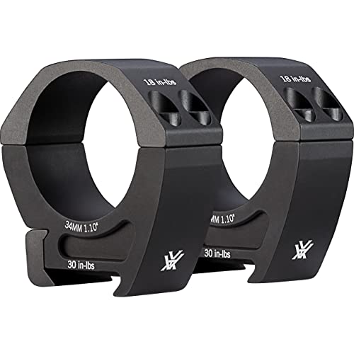 Pro Series Riflescope Rings - 34mm Medium, Picatinny & Weaver Compatible