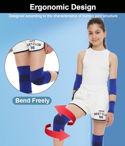 Kids Elbow & Knee Compression Sleeves - Black, Small