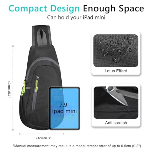 TITECOUGO Small Sling Bag - Lightweight Crossbody Backpack for Men & Women