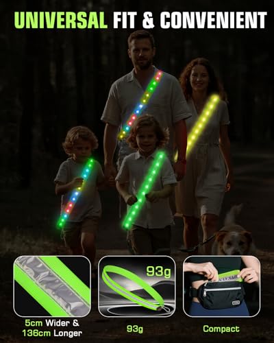 LED Reflective Safety Vest with Rechargeable Lights for Walking