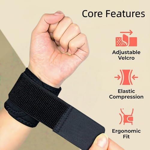 Adjustable Wrist Support Brace for Sports & Pain Relief - One Size Fits Most 1