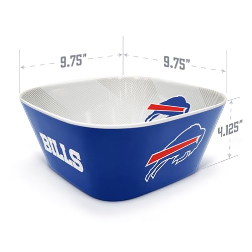 Buffalo Bills Large Party Bowl - 100% Melamine, BPA Free