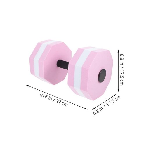 LIOOBO Water Exercise Dumbbells - Aquatic Exercise Dumbell Pair, Foam Pool Weights Dumbbells, Water Fitness Barbells Equipment Pink
