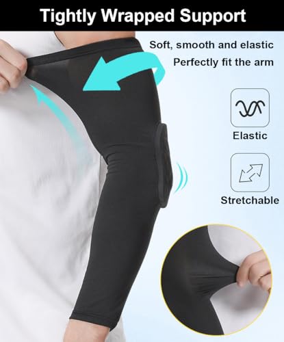 Honeycomb Anti-Collision Padded Arm Sleeves - Large/White, 2 Pack