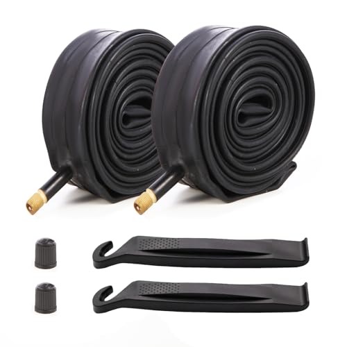 2PCS Heavy Duty Bike Inner Tubes 26x1.5/1.75 Schrader Valve - Compatible with Mountain & City Bikes