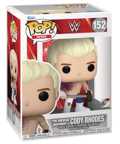 Funko WWE Cody Rhodes Pop! Vinyl Figure with Display Box & Protector, 3.75 Inch Collectible