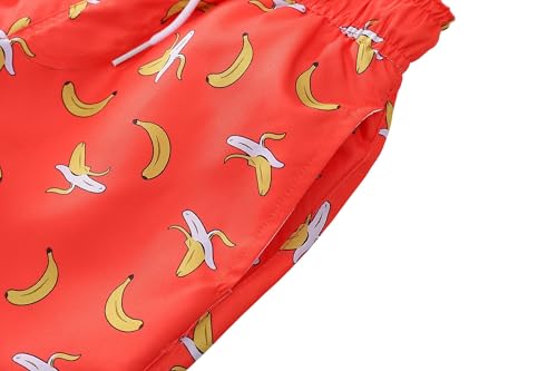 Boys Swim Trunks - Toddler Broad Swim Shorts with UPF50+ Protection - Bananas, 3-4T